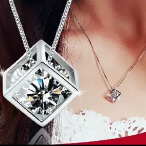 Jewelry - New 925 Sterling Silver Diamonds Necklace